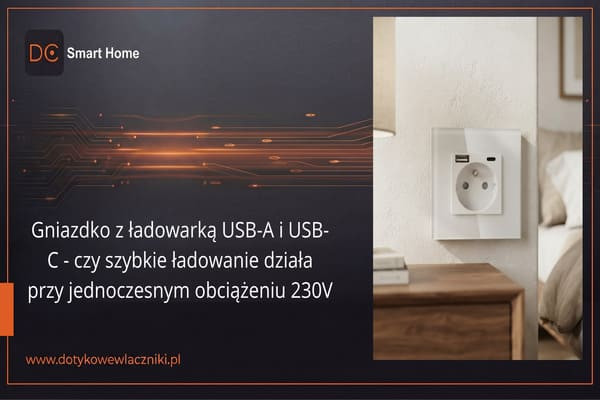 Recenzja techniczna: Gniazdko z ładowarką USB-A i USB-C – czy szybkie ładowanie działa przy jednoczesnym obciążeniu 230V